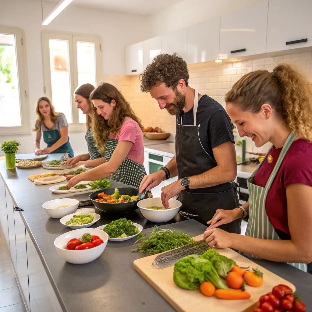 Image of beginner vegan cooking class